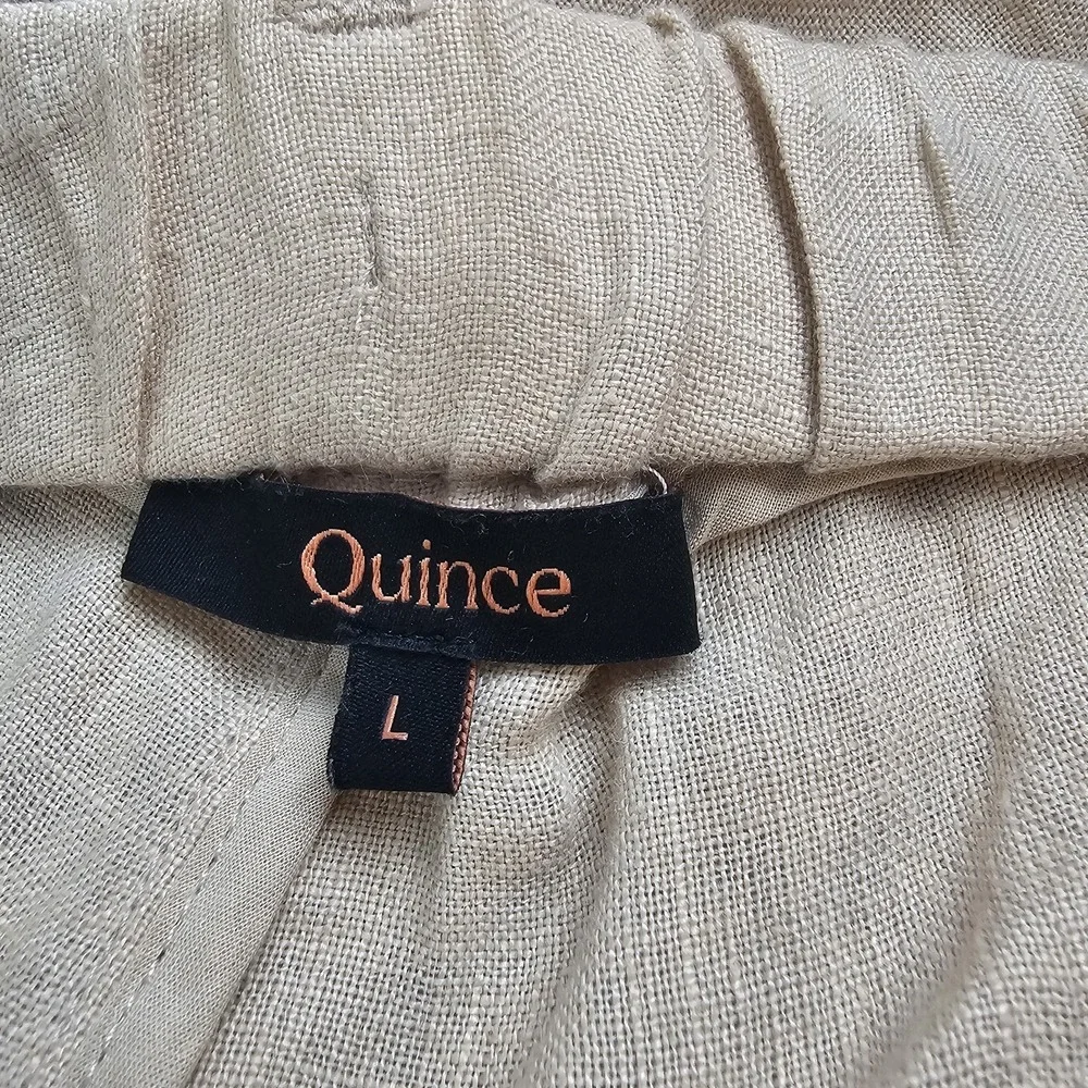 Quince Womens 100% European Flax Linen Wide Leg Pants 25